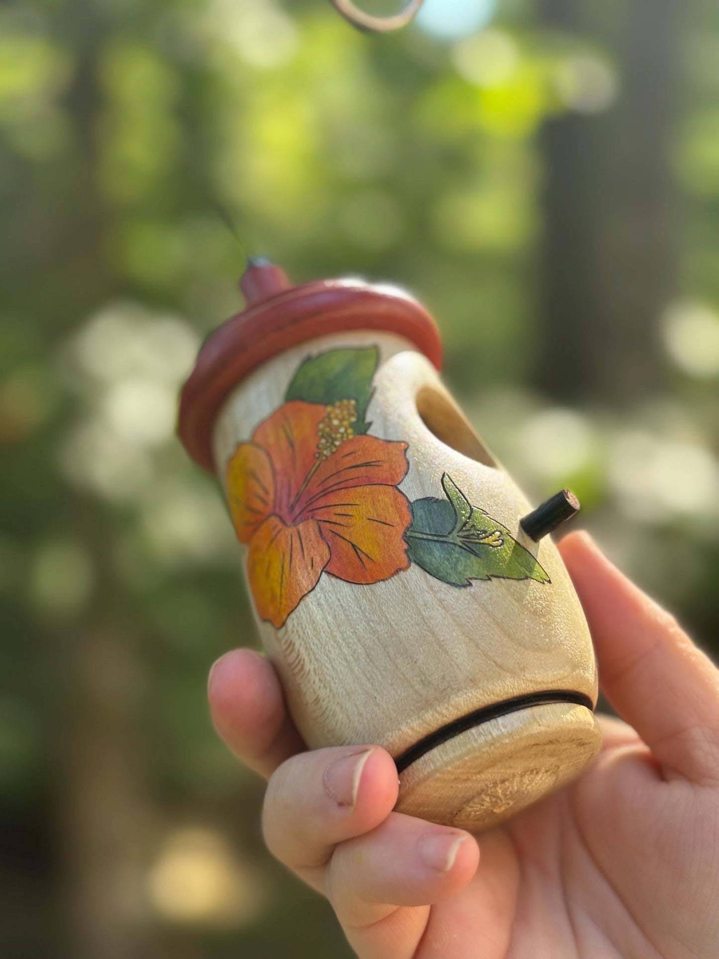 Hibiscus Hummingbird Birdhouse, Hand Craft Ornament, Hawaii Flower Outdoor Garden Decor, Gift for Bird Lovers Moms Travelers, Christmas