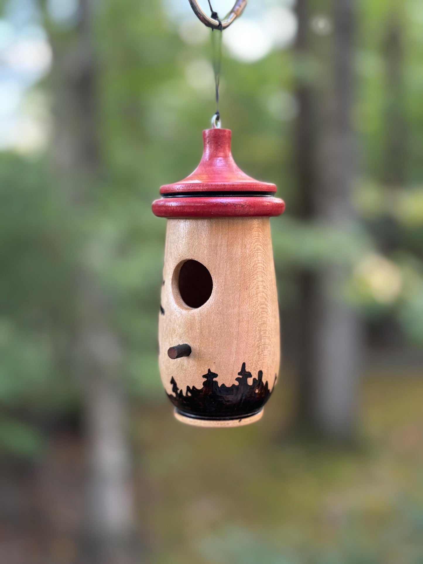 Hummingbird House, Handmade Wooden Birdhouse for Indoor/Outdoor Use, Tree Art, Bird Lovers Gift, Christmas Gift for Nature Bird Lovers