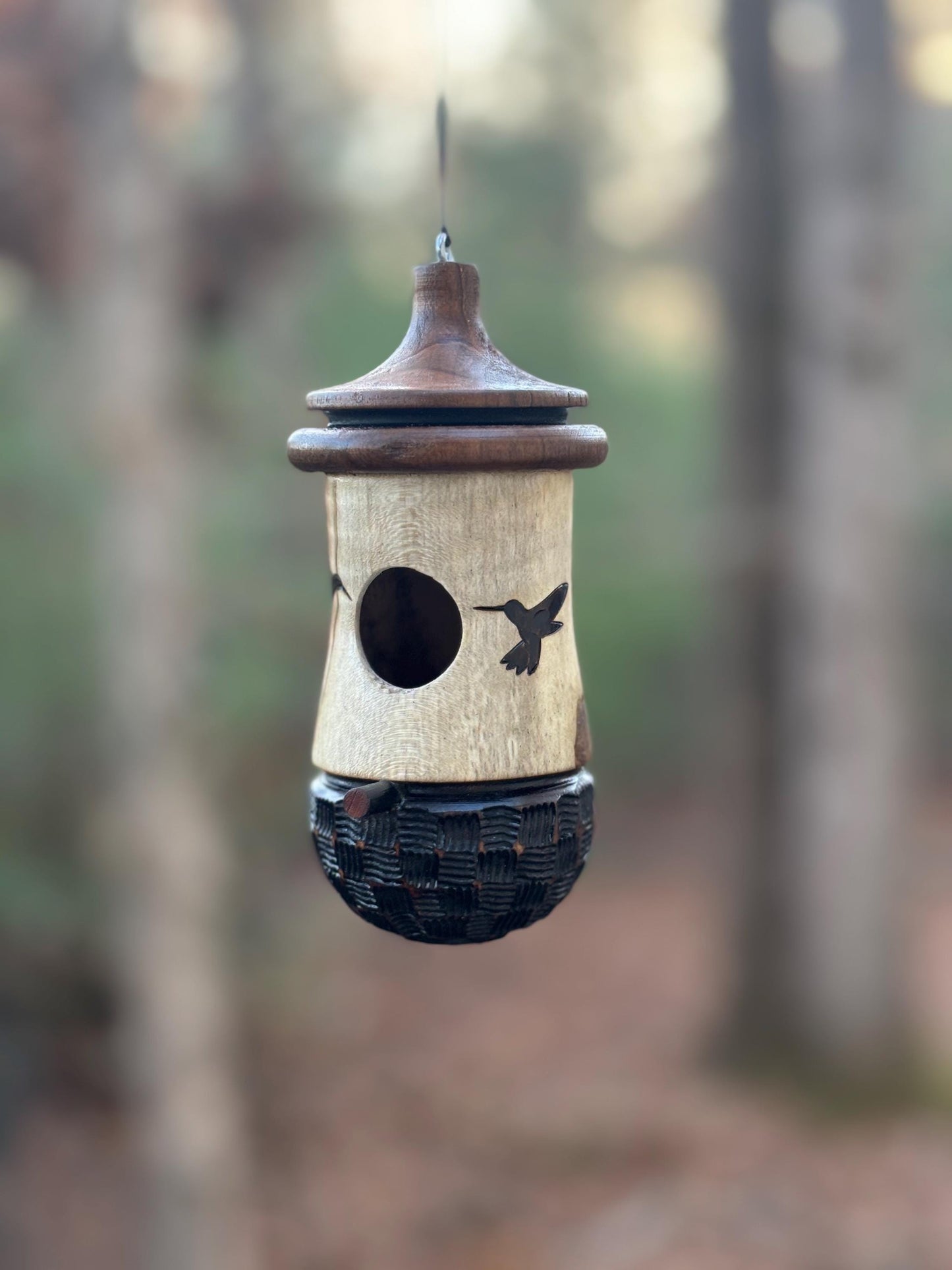 Hummingbird House, Handmade Wooden Birdhouse for Indoor/Outdoor Use, Sweet Hummingbird, Bird Lovers Gift, Christmas Gift for Bird Lovers