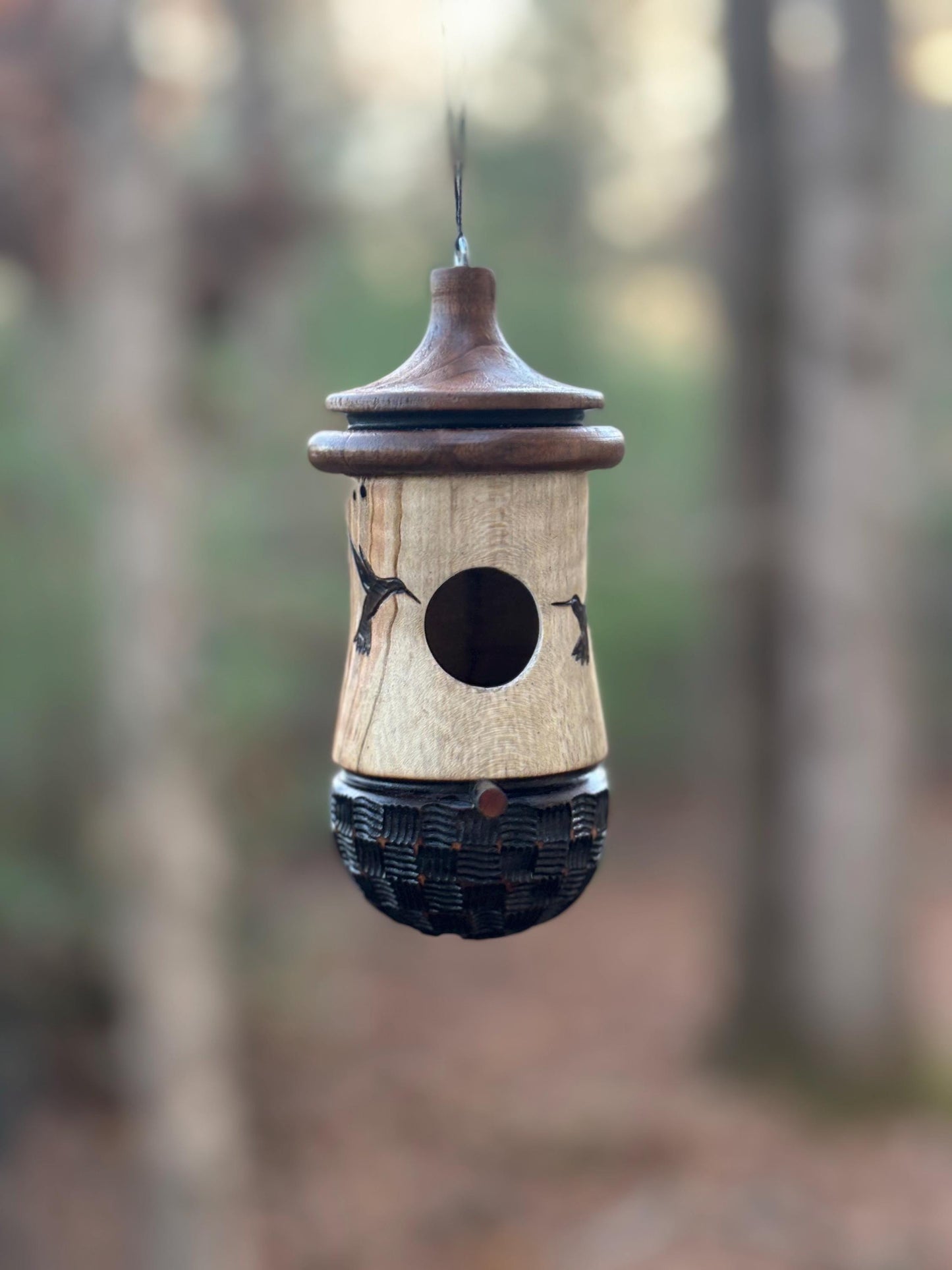 Hummingbird House, Handmade Wooden Birdhouse for Indoor/Outdoor Use, Sweet Hummingbird, Bird Lovers Gift, Christmas Gift for Bird Lovers