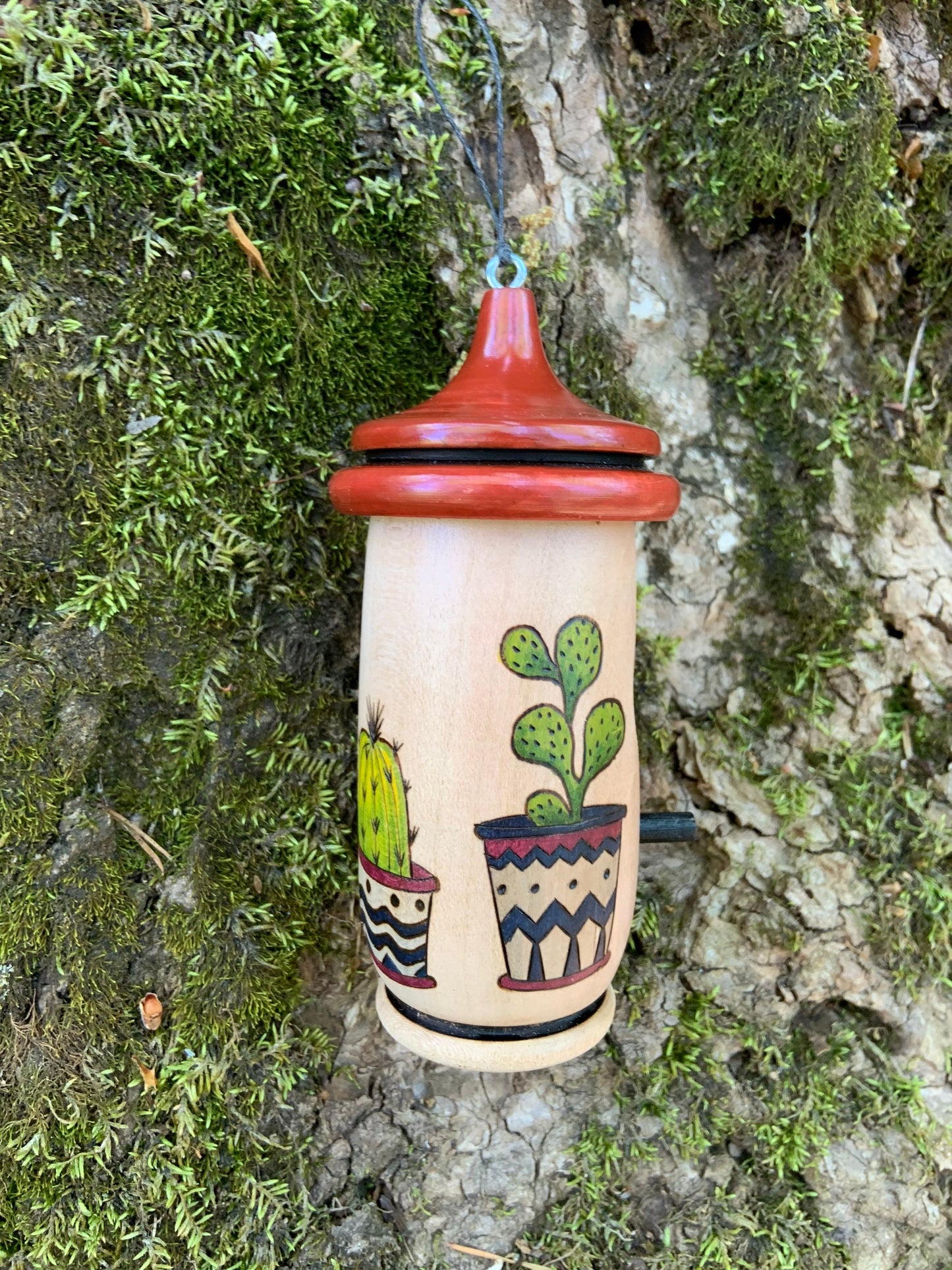 Hummingbird House, Handmade Wooden Birdhouse for Indoor/Outdoor Use, Succulent Art, Bird Lovers Gift, Christmas Gift for Plant Lovers