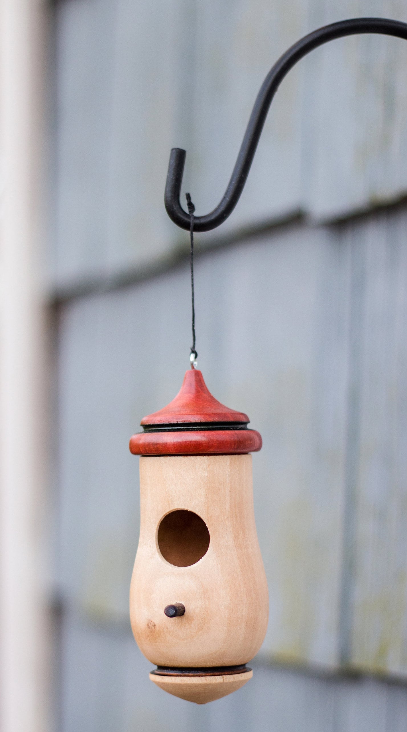 Natural Hummingbird House, Natural and Rustic, Handmade Wooden Birdhouse for Indoor/Outdoor Use, Bird Lovers, Personalizable Christmas Gift