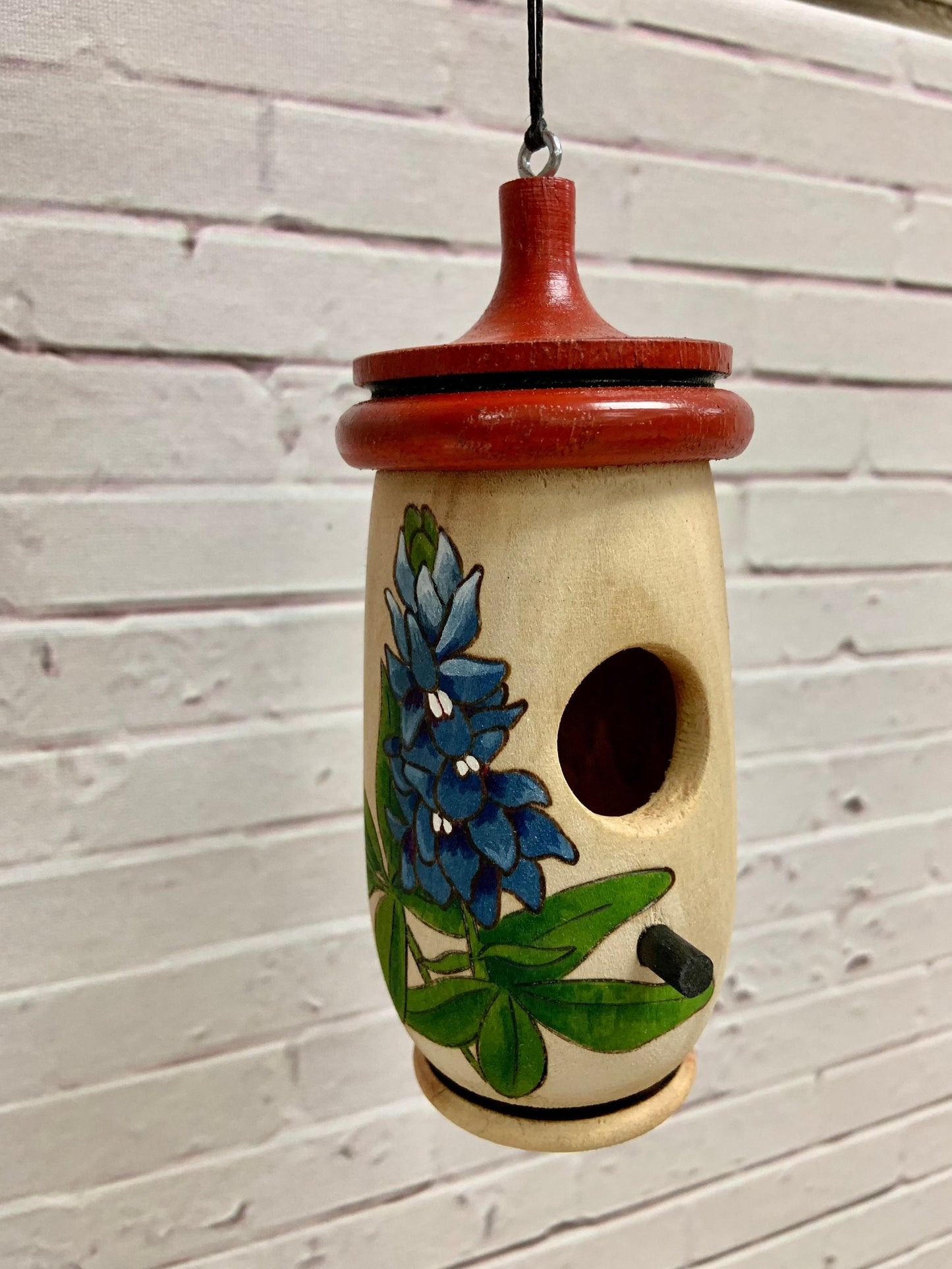 Bluebonnet Texas State Flower, Hummingbird House, Handmade Wooden Birdhouse for Indoor/Outdoor Use, Bird Lovers Gift, Christmas Gift