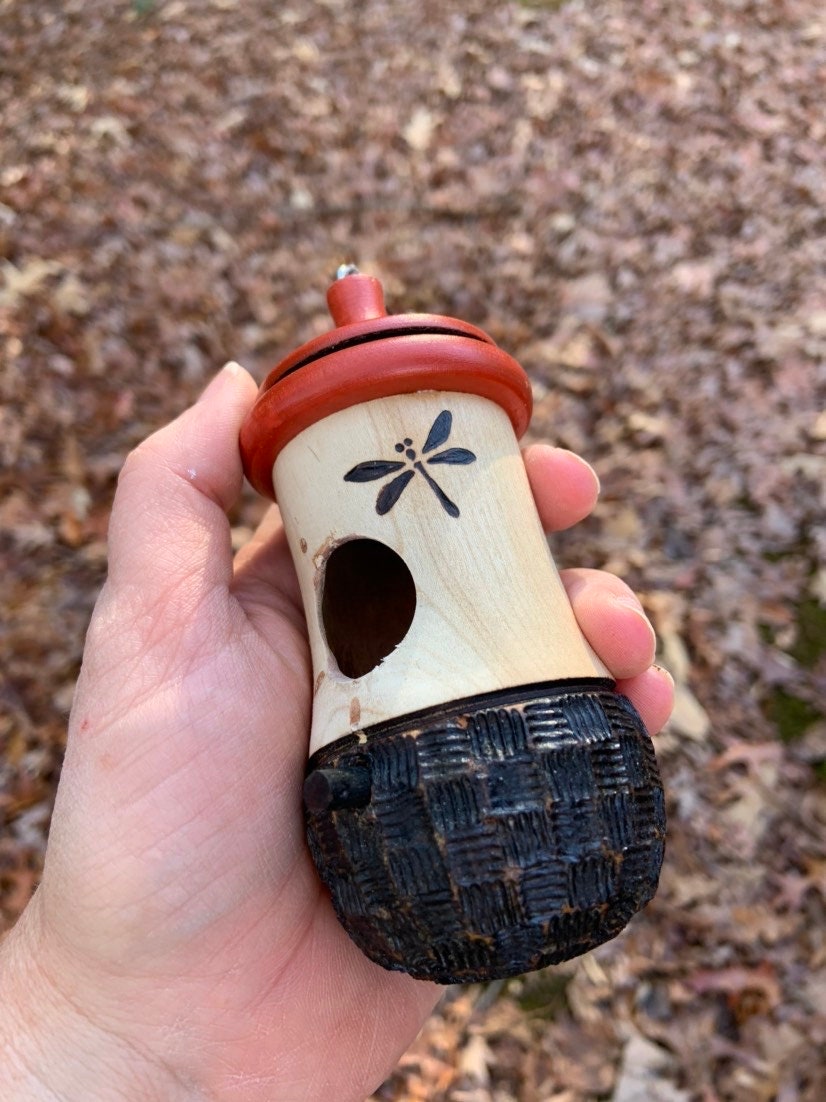 Hummingbird House, Handmade Wooden Birdhouse for Indoor/Outdoor Use, Dragonfly Art, Bird Lovers Gift, Christmas Gift for Gardeners