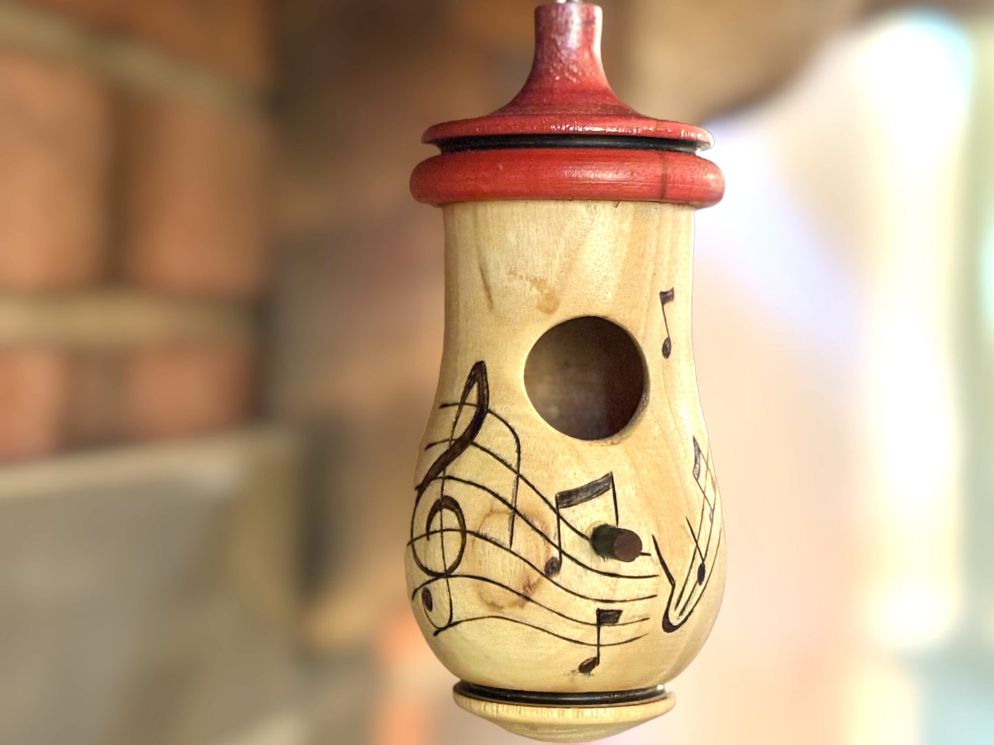 Hummingbird House, Music, Handmade Wooden Birdhouse for Garden Decor, Bird Lovers Gift, Christmas Gift for Music Lovers Music Teachers