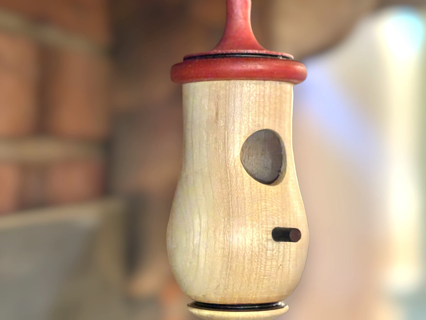 Natural Hummingbird House, Natural and Rustic, Handmade Wooden Birdhouse for Indoor/Outdoor Use, Bird Lovers, Personalizable Christmas Gift