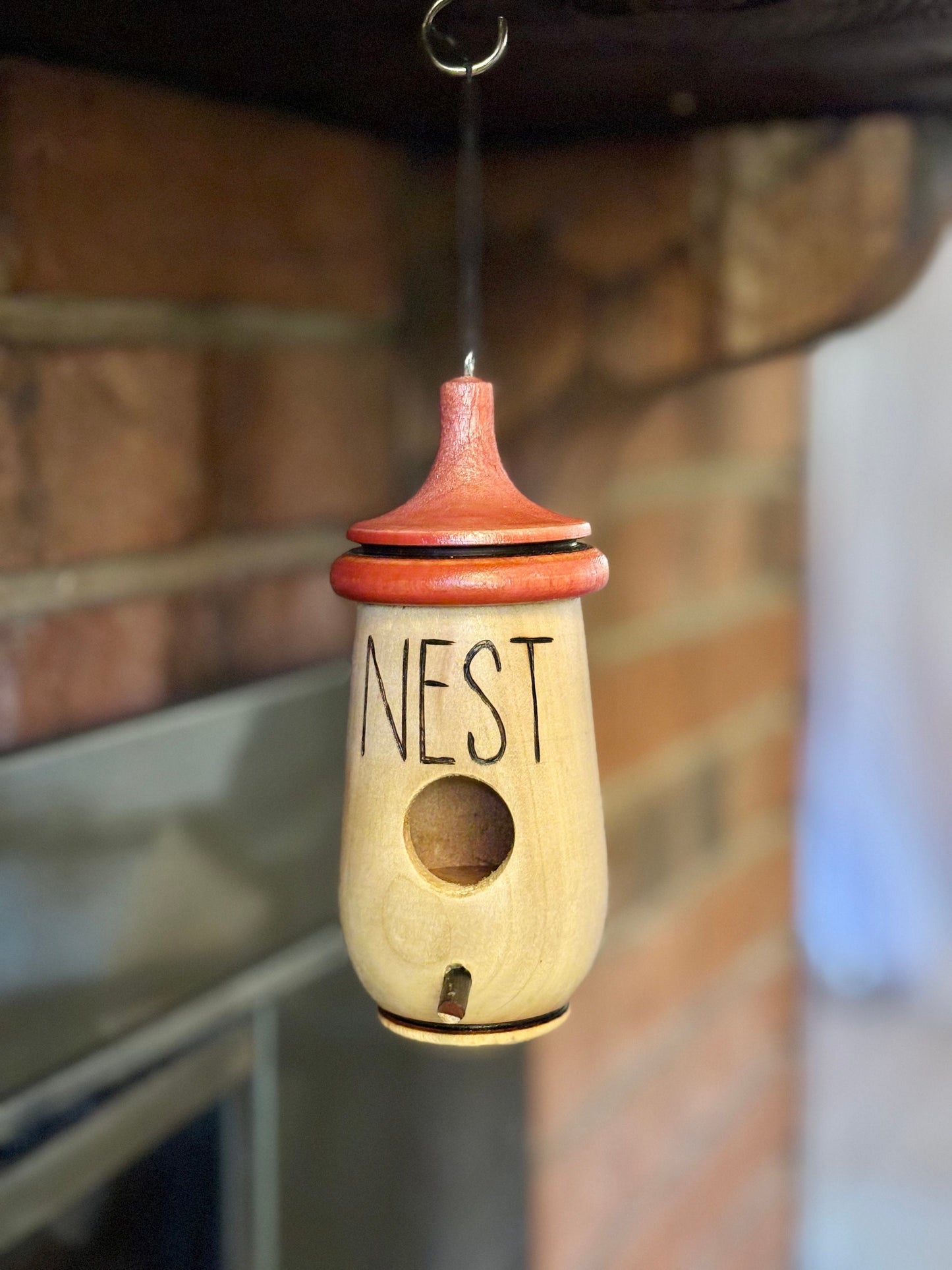 Hummingbird House, Nest Dunn Modern Farmhouse Art, Handmade Wooden Birdhouse for Indoor/Outdoor Use, Bird Lovers Gift Christmas Gift for Her