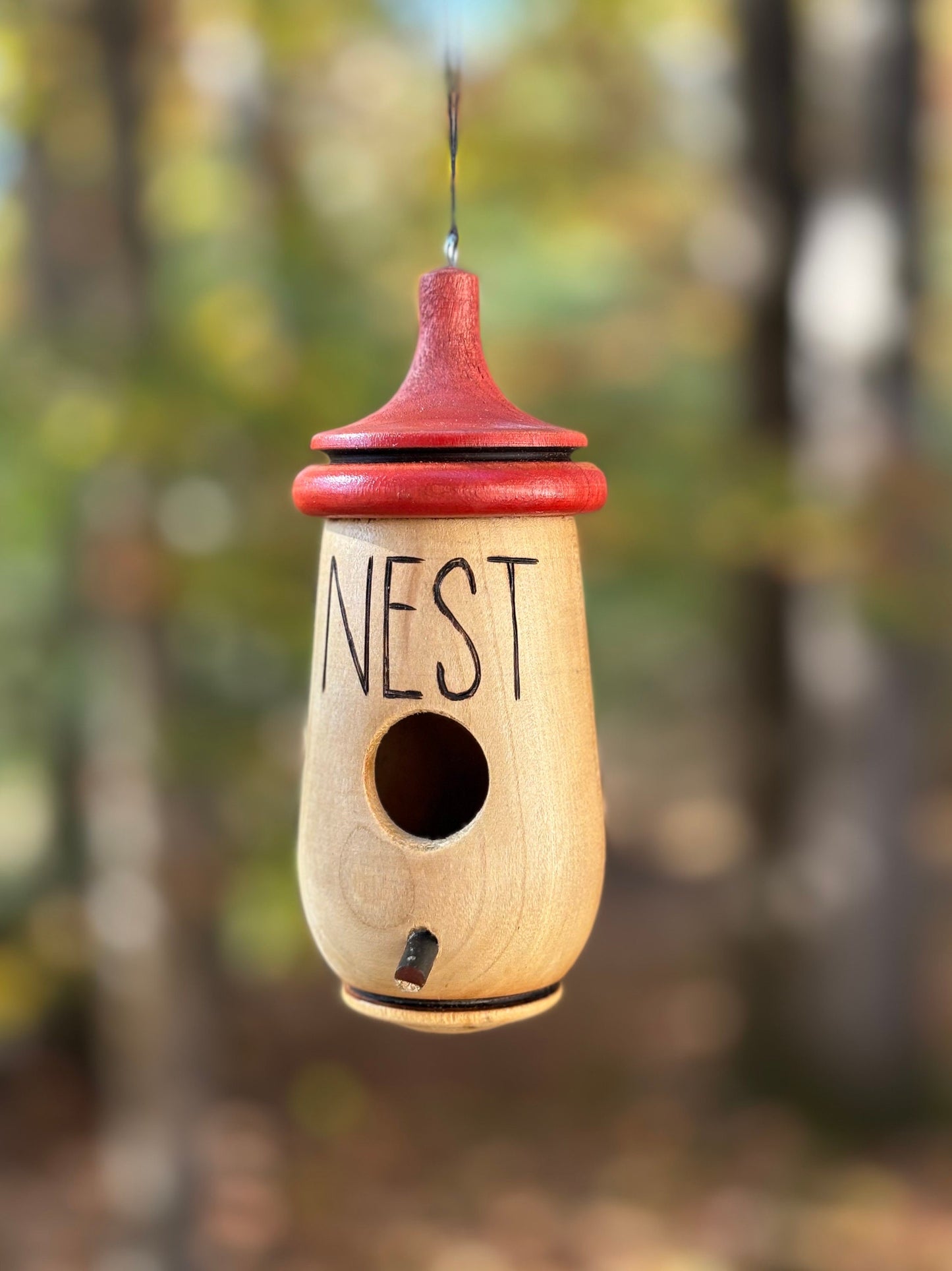 Hummingbird House, Nest Dunn Modern Farmhouse Art, Handmade Wooden Birdhouse for Indoor/Outdoor Use, Bird Lovers Gift Christmas Gift for Her