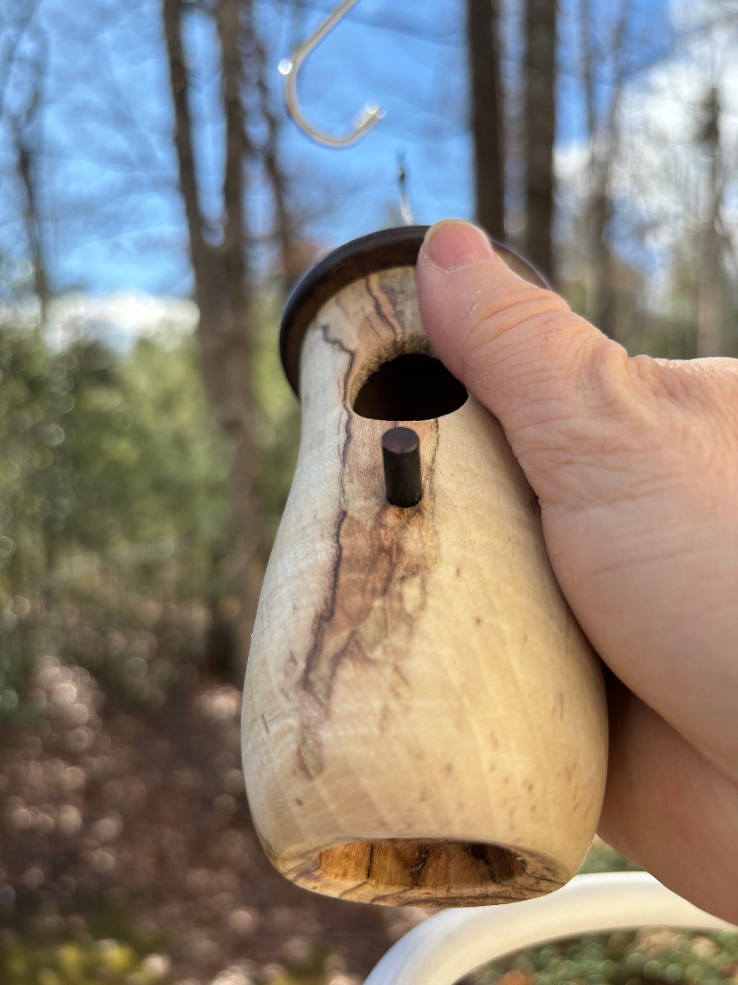 Natural Ambrosia Maple Hummingbird Birdhouse OOAK