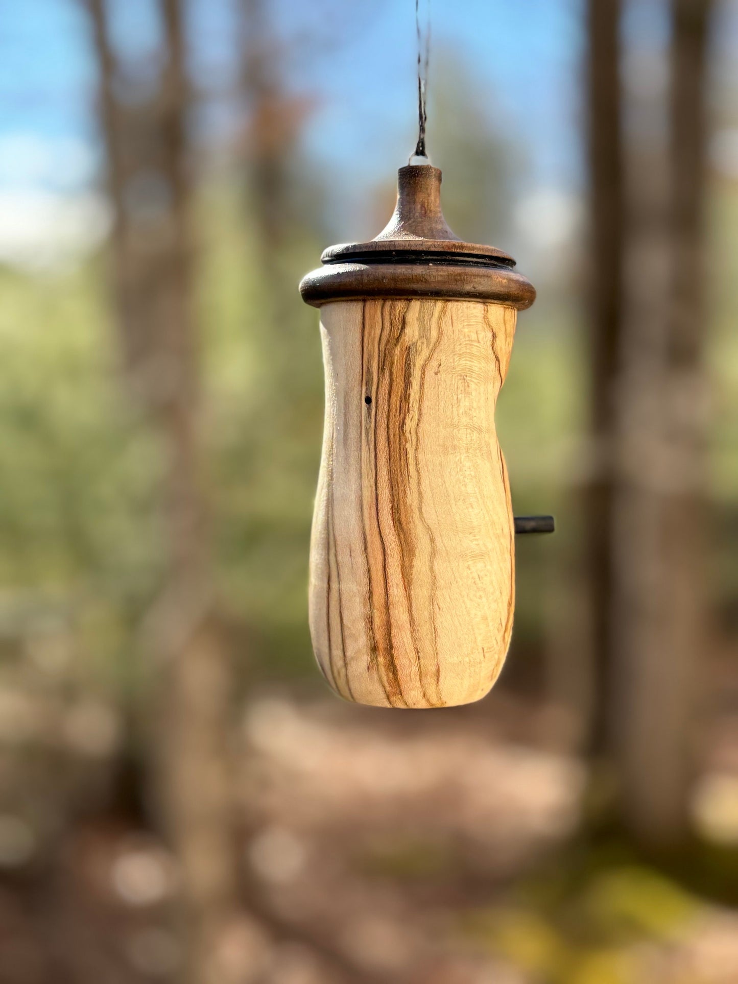 Natural Ambrosia Maple Hummingbird Birdhouse OOAK