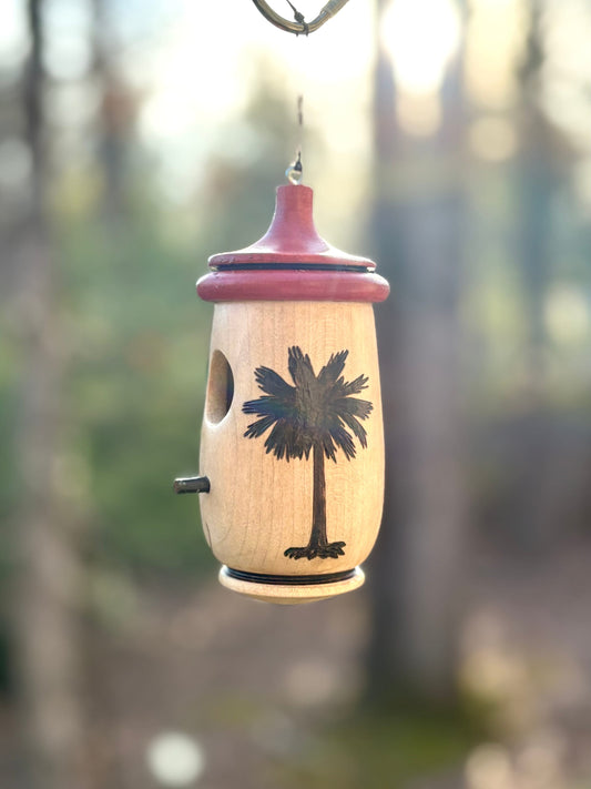 South Carolina Hummingbird House, Handmade Wooden Birdhouse for Indoor/Outdoor Use, Palmetto Art, Bird Lovers Gift, Christmas Gift